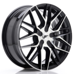 Japan Racing JR28 17x8 ET25-40 BLANK Gloss Black Machined Face