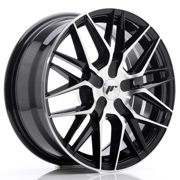 Japan Racing JR28 17x8 ET25-40 BLANK Gloss Black Machined Face