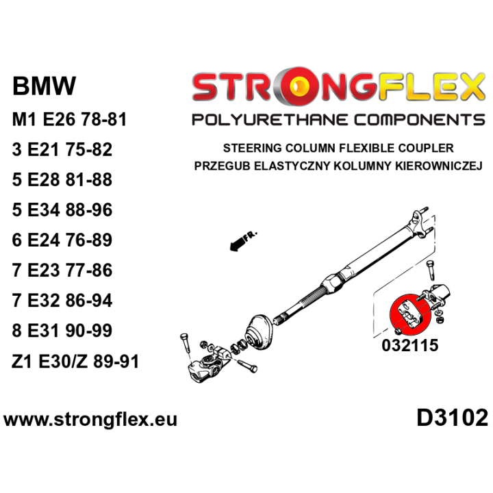 032115A: Przegub elastyczny kolumny kierowniczej SPORT