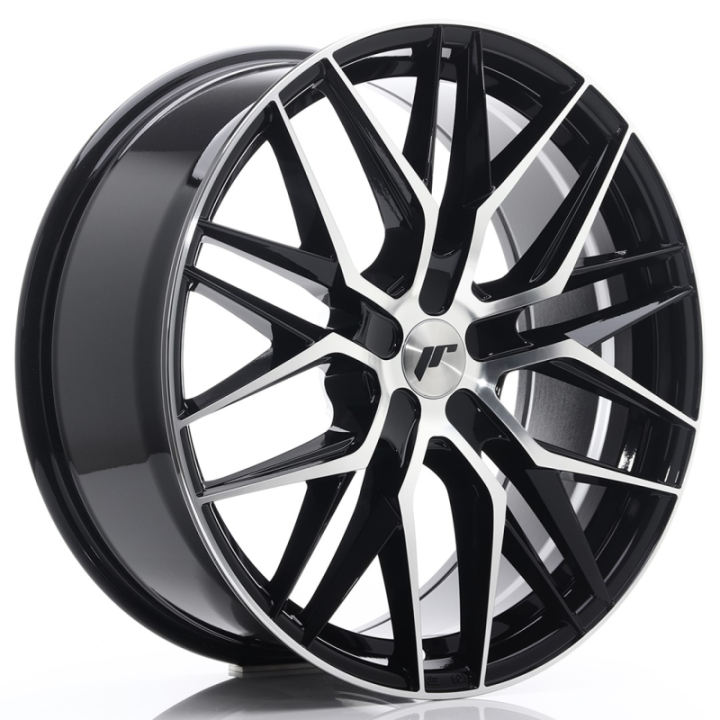 Japan Racing JR28 21x9 ET15-45 5H BLANK Gloss Black Machined Face