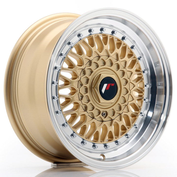 Japan Racing JR9 15x7 ET20 BLANK Gold w/Machined Lip
