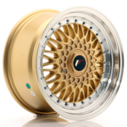 Japan Racing JR9 16x8 ET25 BLANK Gold w/Machined Lip