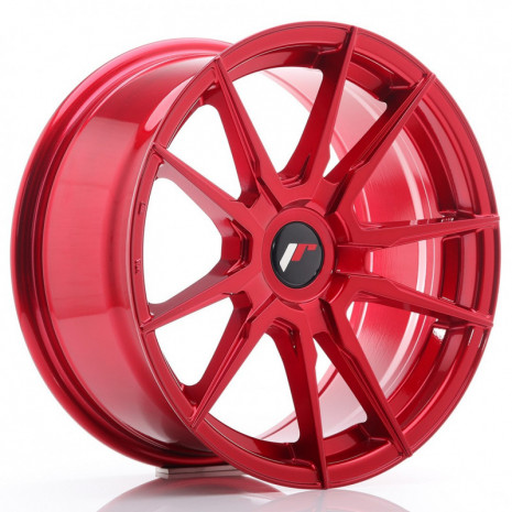 JR Wheels JR21 17x8 ET35 BLANK Platinum Red