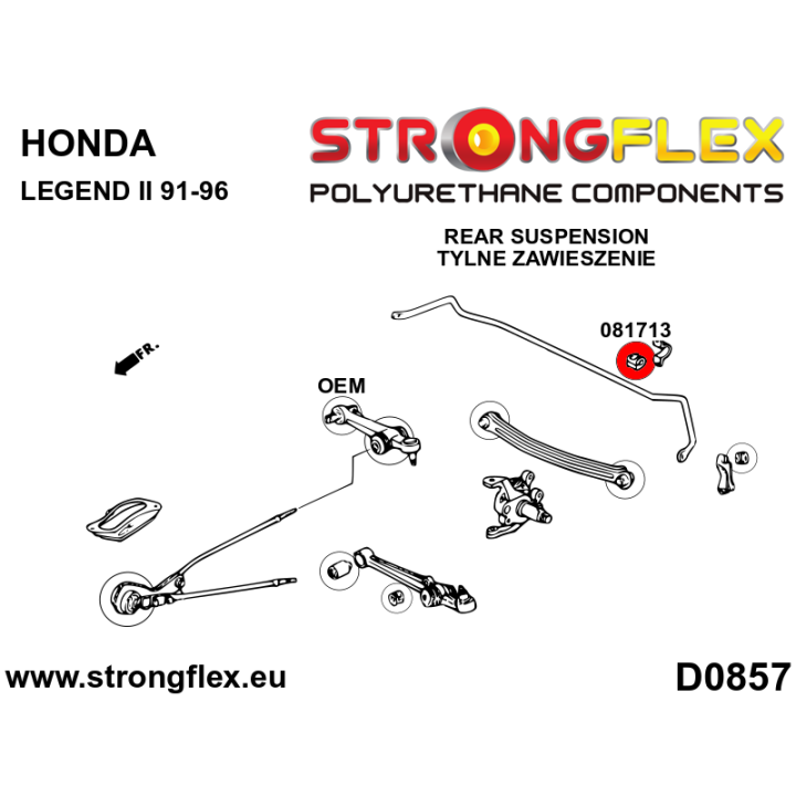 081713A: Tuleja stabilizatora przedniego / tylnego SPORT