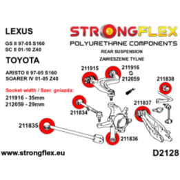 Strongflex 216245A: Zestaw tulei tylnego zawieszenia SPORT