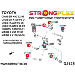 Strongflex 216242B: Zestaw tulei tylnego zawieszenia