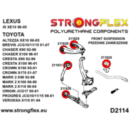 Strongflex 216241A: Kompletny zestaw tulei zawieszenia SPORT