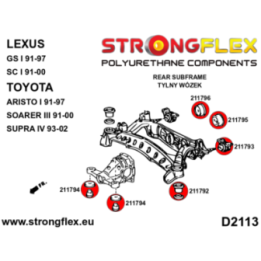 Strongflex 216222B: Zestaw tulei belki tylnej