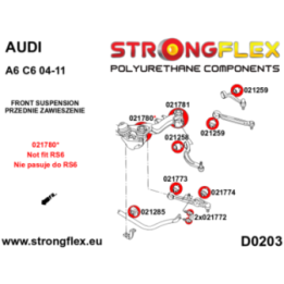 Strongflex 026213A: Zestaw tulei belki przedniej SPORT