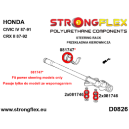 Strongflex 086200A: Zestaw tulei przekładni kierowniczej SPORT