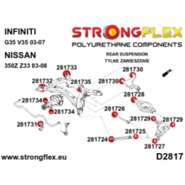Strongflex 286198A: Zestaw tulei tylnej belki SPORT