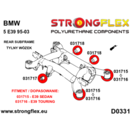 Strongflex 036190A: Zestaw tulei tylnego wózka E39 Sedan SPORT