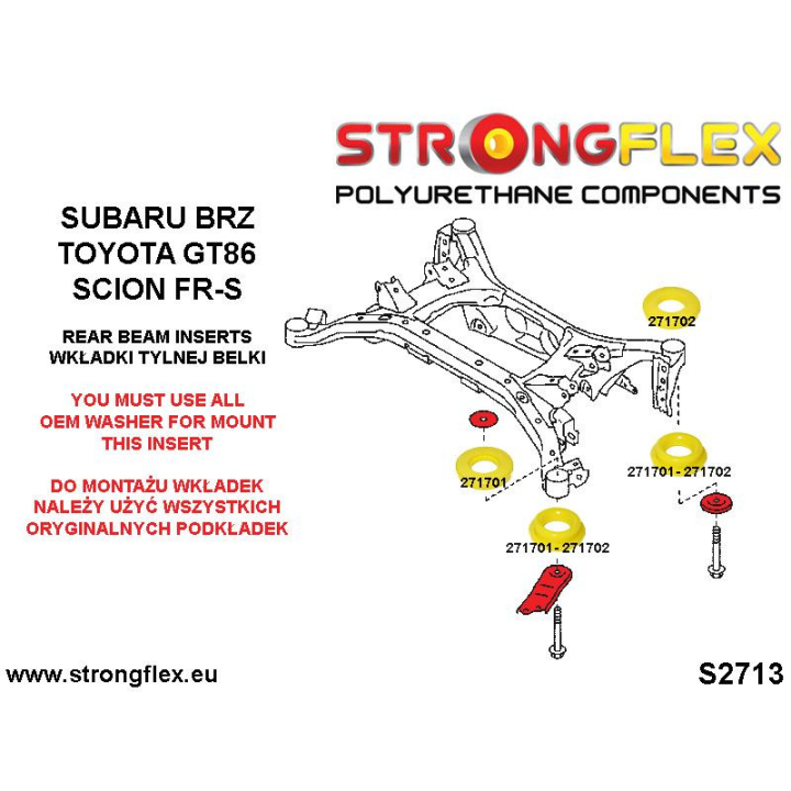 Strongflex 276182A: Zestaw wkładek tylnej belki SPORT