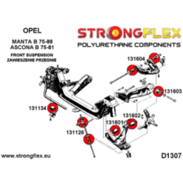 Strongflex 136157B: Zestaw poliuretanowy zawieszenia przedniego i tylnego