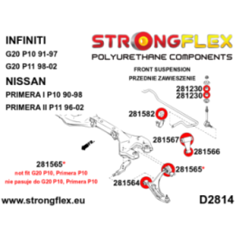 Strongflex 286155A: Zestaw poliuretanowy zawieszenia przedniego SPORT