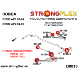 Strongflex 086151A: Zestaw poliuretanowy tylnego zawieszenia SPORT AP1
