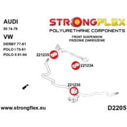 Strongflex 226060A: Zestaw poliuretanowy przedniego zawieszenia SPORT