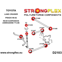 Strongflex 216124A: Zestaw poliuretanowy zawieszenia tylnego SPORT