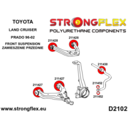 Strongflex 216123A: Zestaw poliuretanowy zawieszenia przedniego SPORT