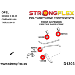 Strongflex 136052A: Zestaw poliuretanowy przedniego zawieszenia SPORT