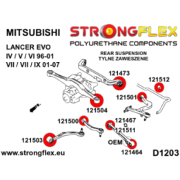 Strongflex 126140A: Zestaw tulei zawieszenia tylnego SPORT
