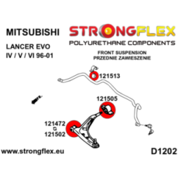 Strongflex 126139A: Zestaw tulei zawieszenia przedniego SPORT