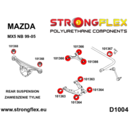 Strongflex 106136A: Zestaw poliuretanowy zawieszenia tylnego SPORT