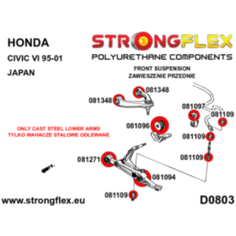 Strongflex 086096B: Zestaw poliuretanowy zawieszenia przedniego