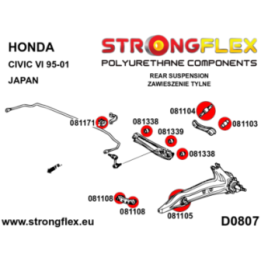 Strongflex 086094A: Zestaw poliuretanowy tylnego zawieszenia bez dużego cukierka SPORT