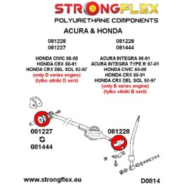 Strongflex 086058A: Zestaw poliuretanowy stabilizatora drążka zmiany biegów SPORT