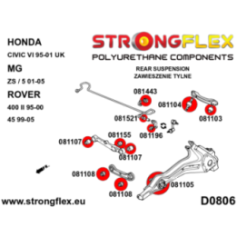 Strongflex 086039A: Zestaw poliuretanowy zawieszenia tylnego SPORT