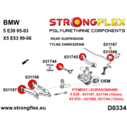 Strongflex 036112A: Zestaw poliuretanowy wahaczy tylnych zawieszenia tylnego SPORT