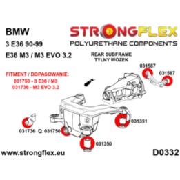Strongflex 036107B: Zestaw tulei tylnego wózka
