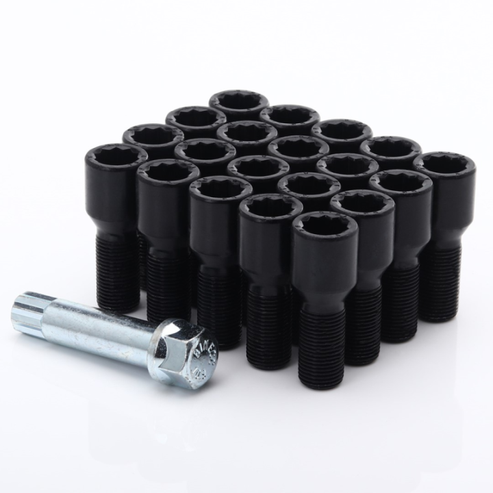 Zestaw krótkich śrub HEX M14x1,25 czarne