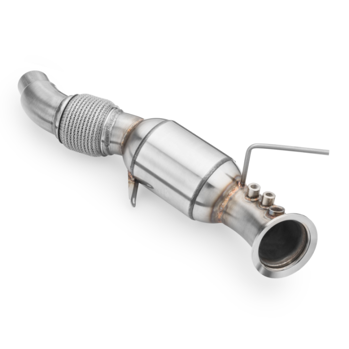 Downpipe BMW E90, E91, E92, E93 325d, 330d, 330xd M57N2 + KATALIZATOR (Norma emisji: Euro 4, Przepustowość: 200 cpsi)