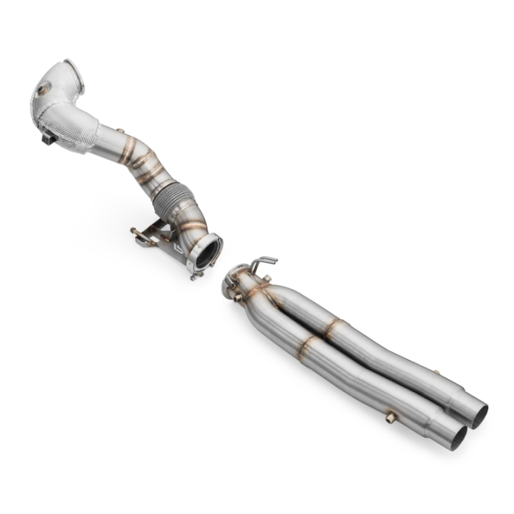 Downpipe AUDI RS3 8Y 2.5 TFSI z osłoną termiczną (Silencer: Nie)