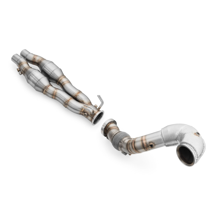 Downpipe AUDI TTRS 2.5 TFSI z osłoną termiczną i katalizatorami (Katalizator: MS)
