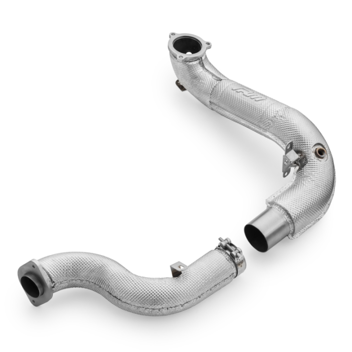 Downpipe Mercedes-AMG A35 GPF W177 4MATIC z osłoną termiczną (Zestaw z silencerem: Nie, GPF OFF: Tak)