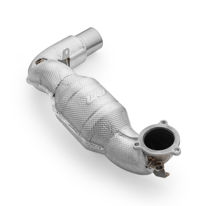 Downpipe Mercedes-AMG A35 GPF W177 4MATIC z osłoną termiczną i katalizatorami (Katalizator: OBD, GPF OFF: Tak)