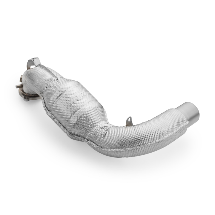 Downpipe Mercedes-AMG A35 GPF W177 4MATIC z osłoną termiczną i katalizatorami (Katalizator: OBD, GPF OFF: Tak)