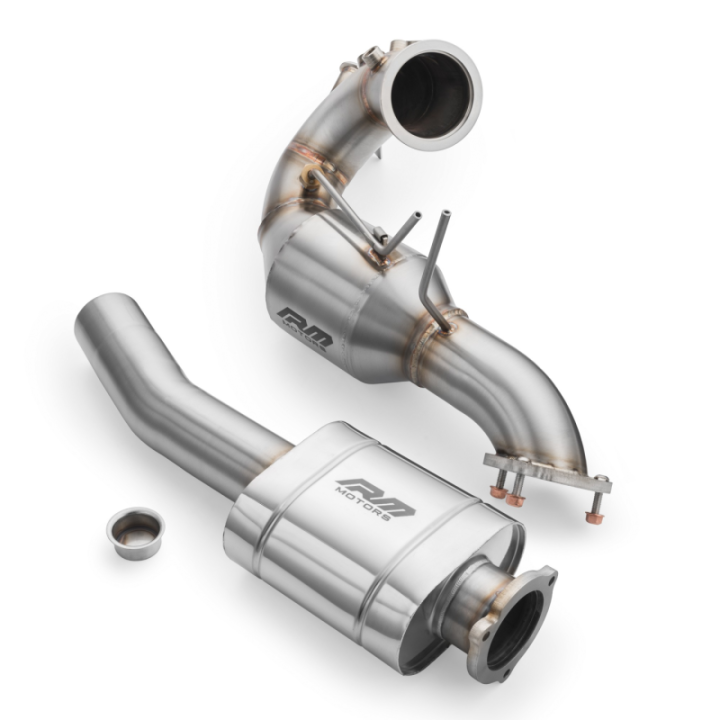 Downpipe zestaw AUDI Q5 3.0 TDI  +osłona termiczna (Katalizator: EURO 6, Z tłumikiem: Tak, Osłona termiczna: Nie)
