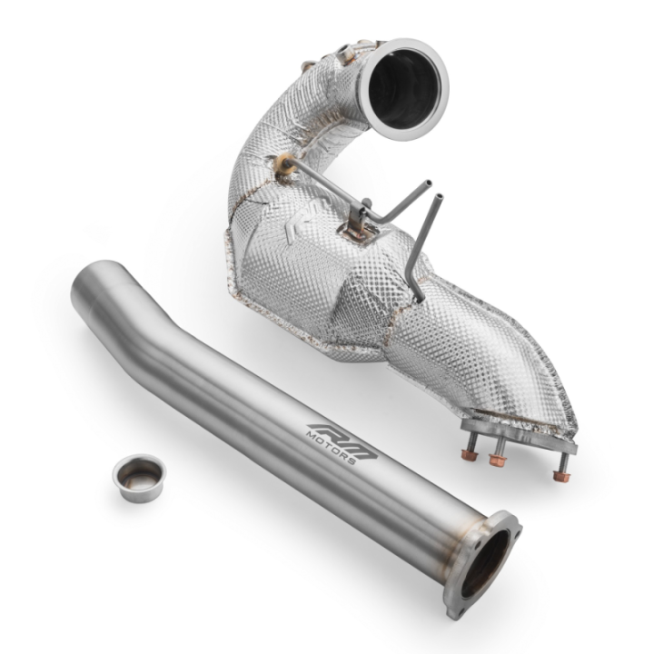 Downpipe zestaw AUDI Q5 3.0 TDI  +osłona termiczna (Katalizator: EURO 6, Z tłumikiem: Nie, Osłona termiczna: Tak)
