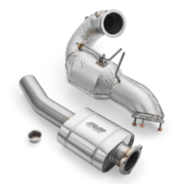 Downpipe zestaw AUDI Q5 3.0 TDI  +osłona termiczna (Katalizator: MS, Z tłumikiem: Tak, Osłona termiczna: Tak)