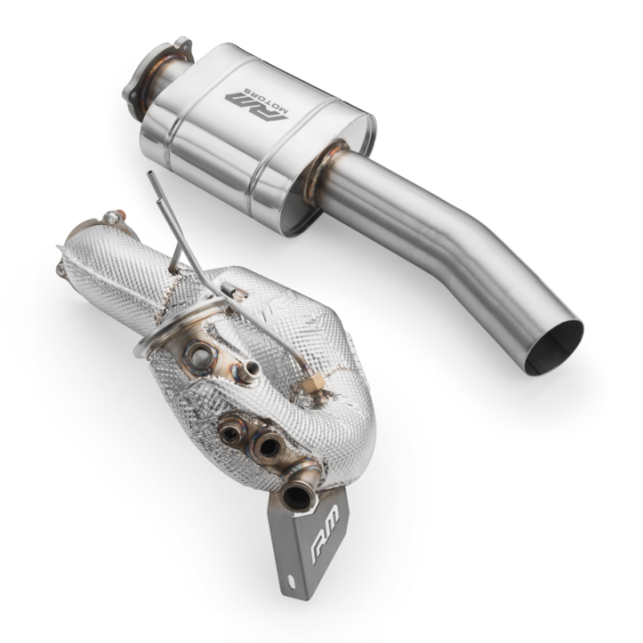 Downpipe zestaw AUDI Q5 3.0 TDI  +osłona termiczna (Katalizator: MS, Z tłumikiem: Tak, Osłona termiczna: Tak)