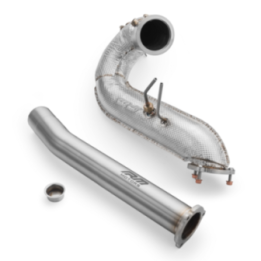 Downpipe zestaw AUDI Q5 3.0 TDI  (Katalizator: brak, Z tłumikiem: Nie, Zestaw z silencerem: Nie, Osłona termiczna: Tak)