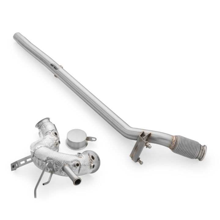 Downpipe+ DPF OFF zestaw Volkswagen Golf VIII 2.0 TDI GTD (Silencer: Nie, Katalizator: brak, Osłona termiczna: Tak)