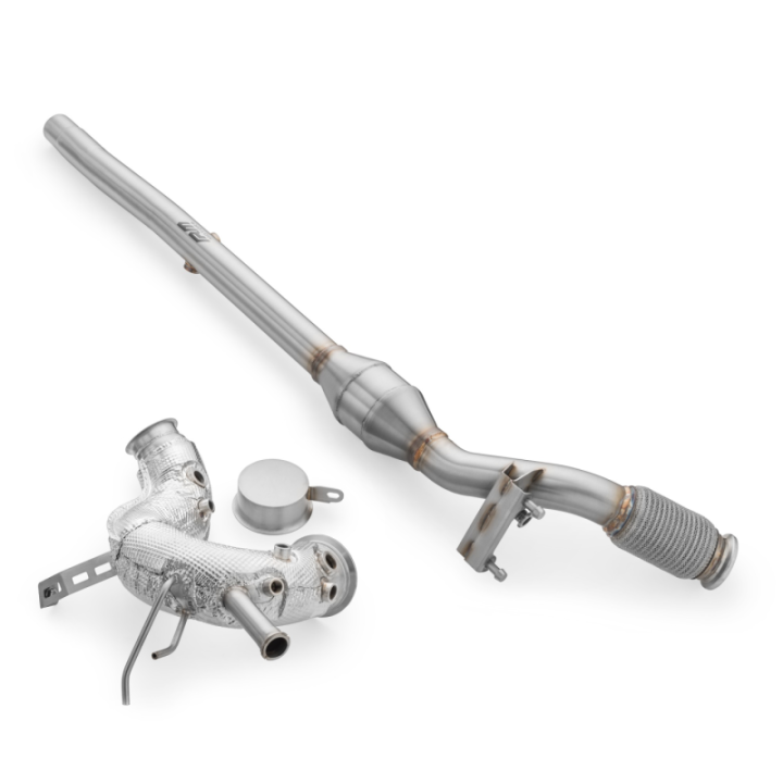 Downpipe+ DPF OFF zestaw Volkswagen Golf VIII 2.0 TDI GTD +osłona termiczna (Katalizator: OBD, Osłona termiczna: Tak)