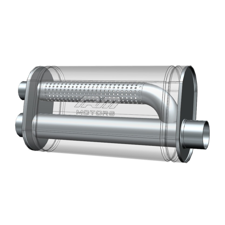 Uniwersalny tłumik eliptyczny E012 pod przepustnicę (Długość puszki: 450 mm, Średnica dolotu: 76 mm)