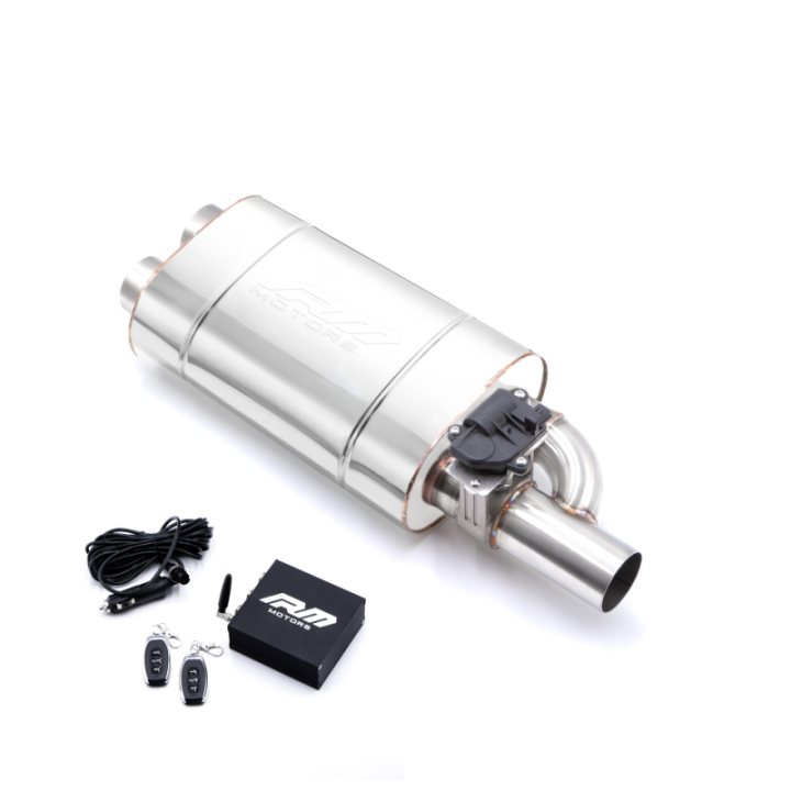 Tłumik z zaworem elektrycznym EV03 (Długość puszki: 300 mm, Strona: Prawa, Średnica dolotu: 63,5 mm)