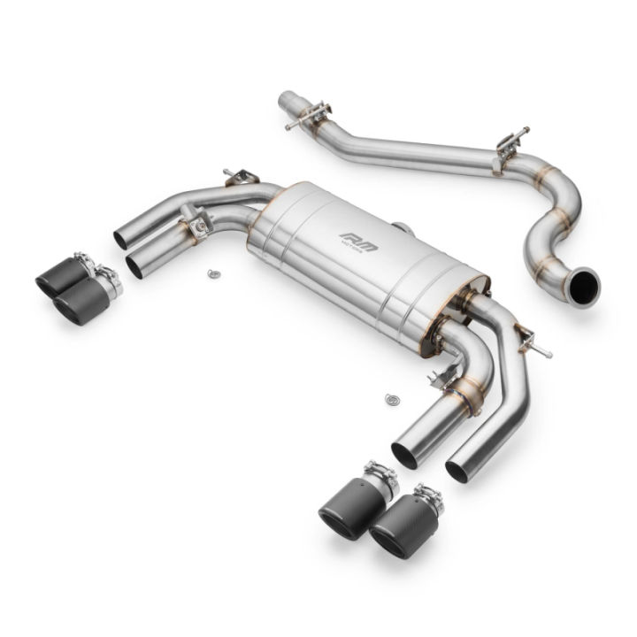 Kompletny układ wydechowy AUDI S3 8Y 2.0 TFSI Sedan (Początek: Downpipe +rura +tłumik, Końcówki AUDI: 3)